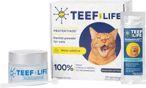 TEEF for Life® Protektin30™ Water Additive Dental Kit for Cats, 90 packets