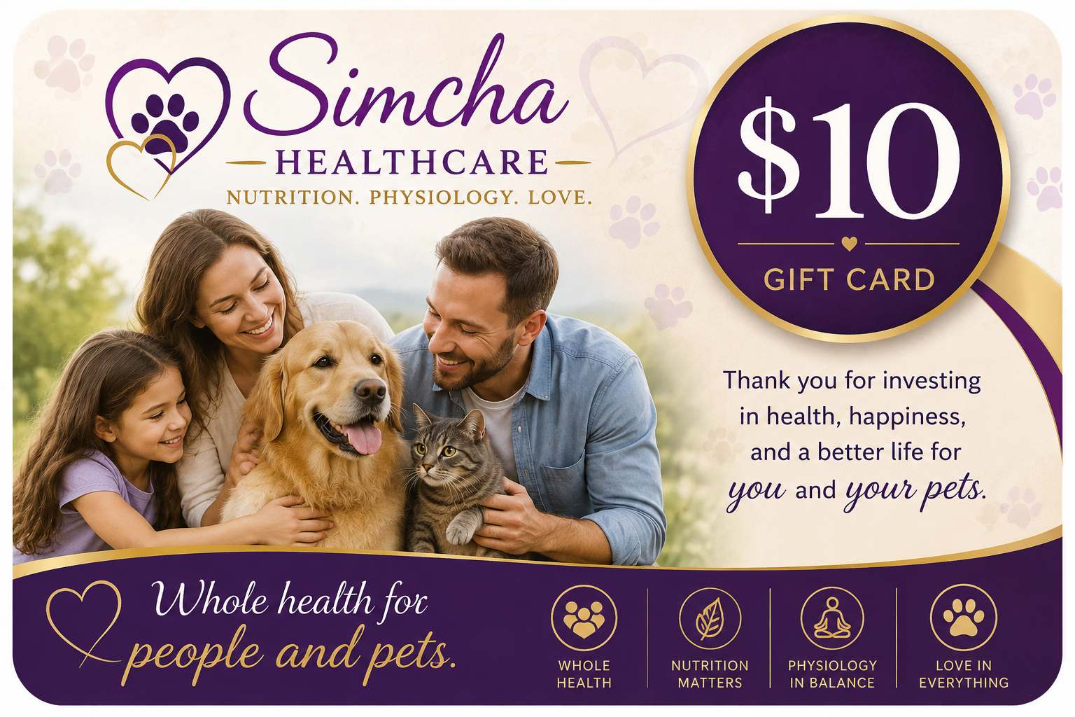 Simcha Healthcare Gift Cards - $10