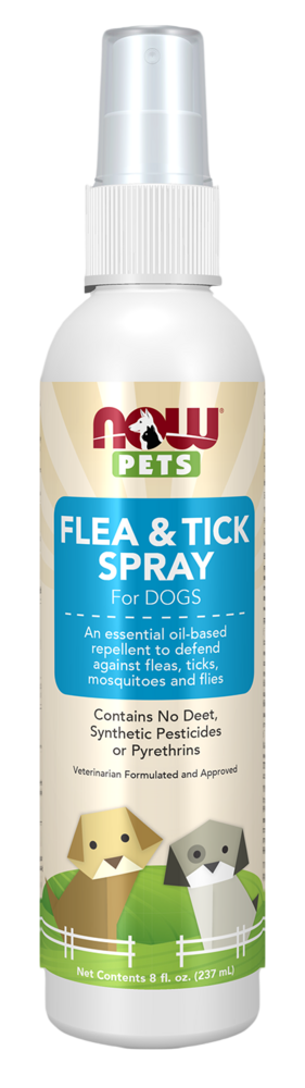 NOW Pet Health Flea and Tick Spray For Dogs
