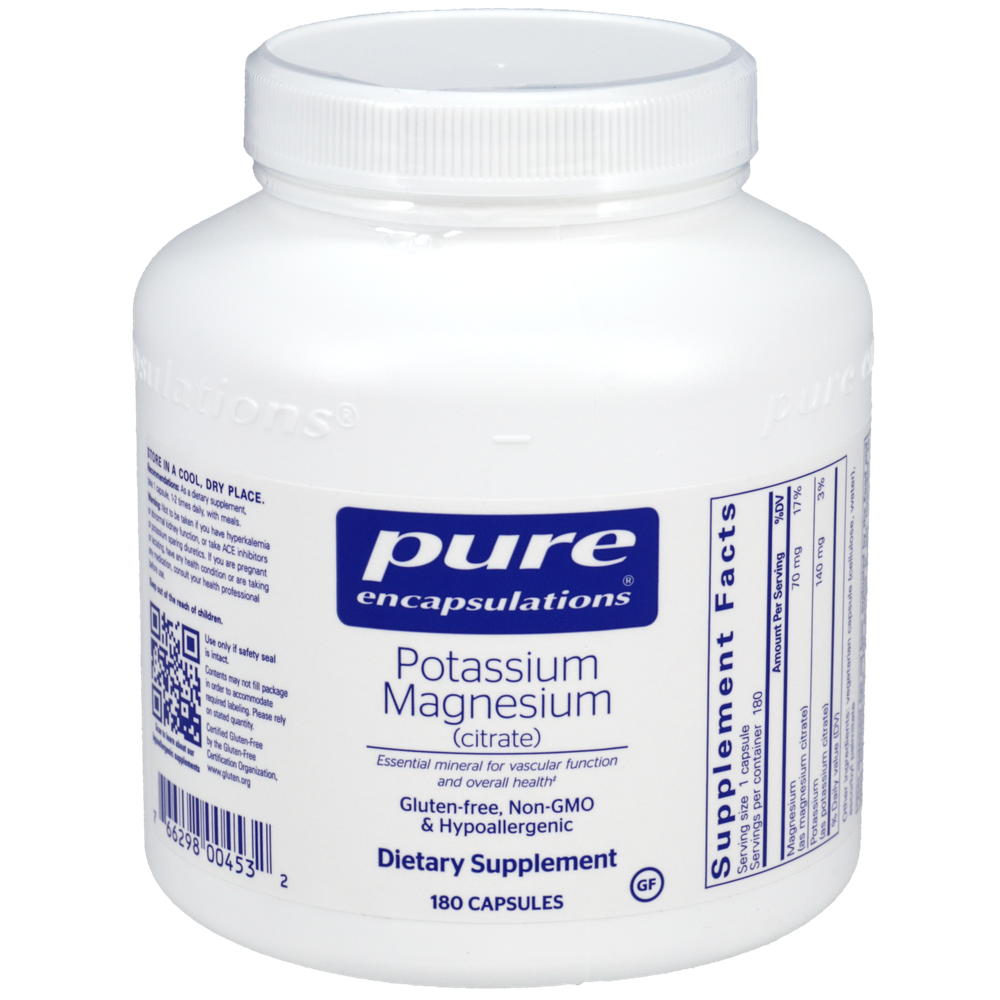 Potassium Magnesium (citrate) - 180 capsules