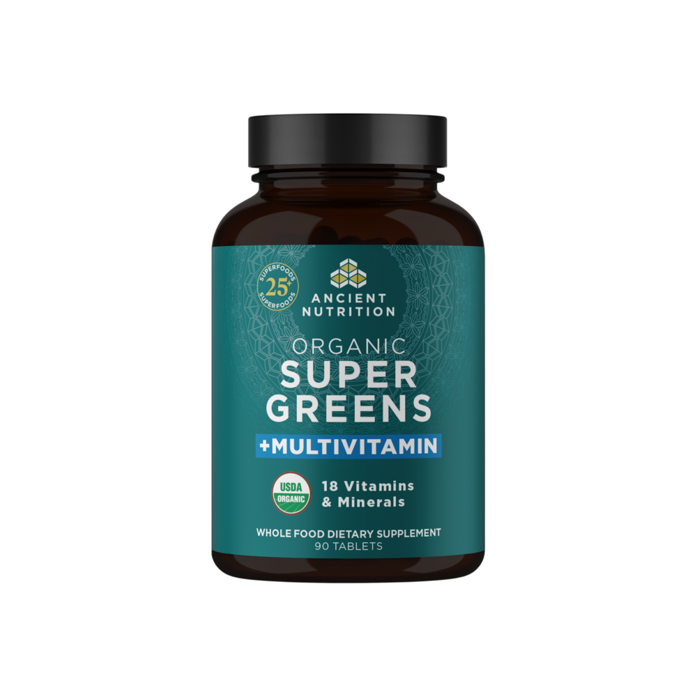 Organic SuperGreens + Multivitamin Tablets - 90ct